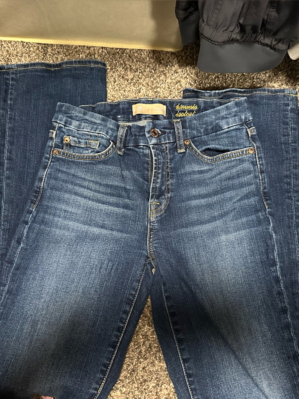 7 For All Mankind Women's Boot Cut Jeans - Dark Blue Wash